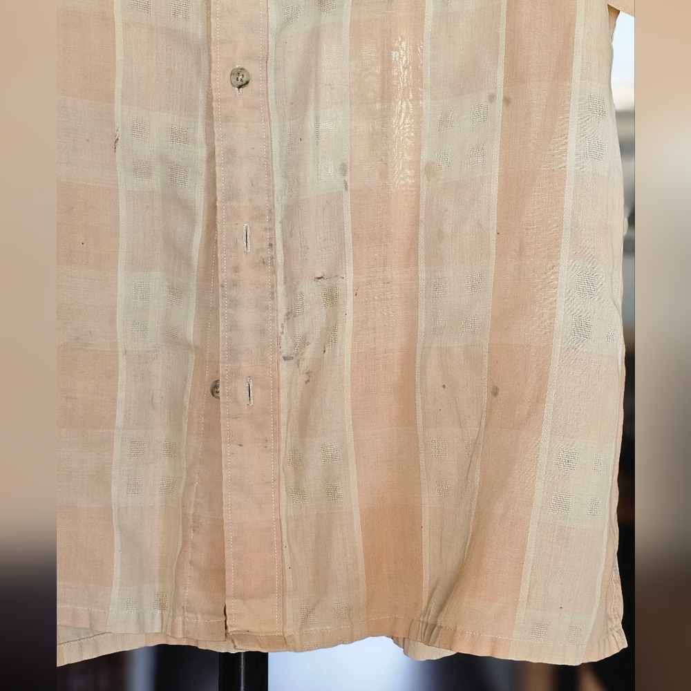 Dior VTG 70s Plaid Short Sleeve Button-Down Shirt - Picture 2 of 8